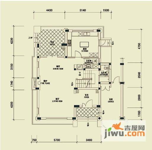 四季雅苑别墅2室2厅2卫户型图