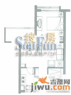 新湖明珠城三期晶钻水岸1室2厅1卫户型图