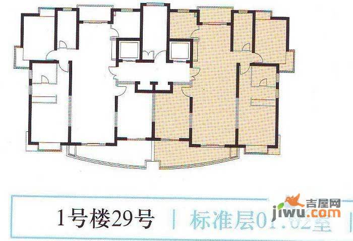 馥敦坊3室2厅2卫174.3㎡户型图