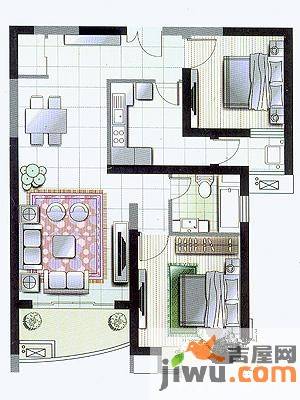 馥敦坊3室2厅1卫99.9㎡户型图