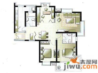 馥敦坊4室2厅2卫135.3㎡户型图