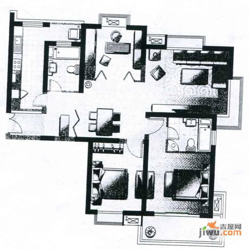 馥敦坊2室2厅2卫户型图