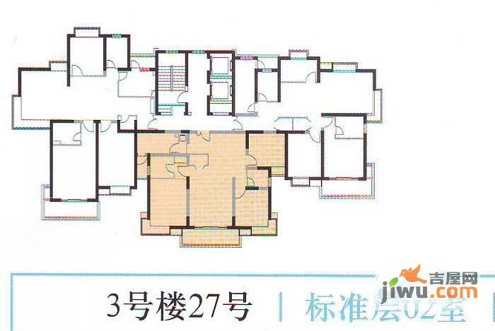 馥敦坊3室2厅2卫166.2㎡户型图