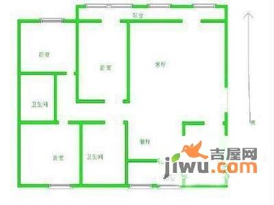 绿地领海二期绿地国际SOHO城3室2厅2卫户型图