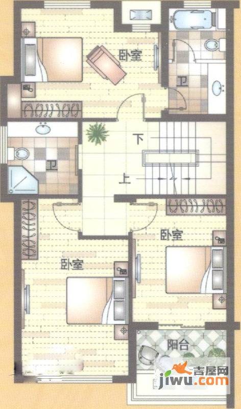 红树林赞成铂廷别墅4室3厅4卫221㎡户型图