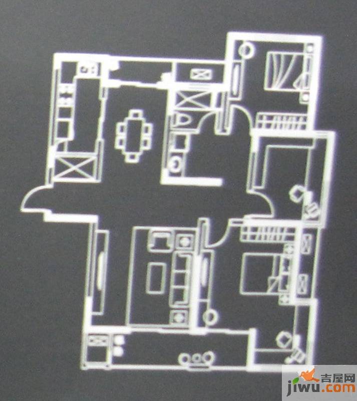 印象春城3室2厅1卫130㎡户型图