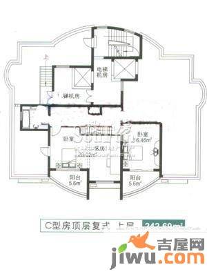 九城湖滨国际3室2厅1卫242.7㎡户型图