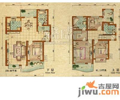 聚贤煌都别墅3室2厅2卫户型图