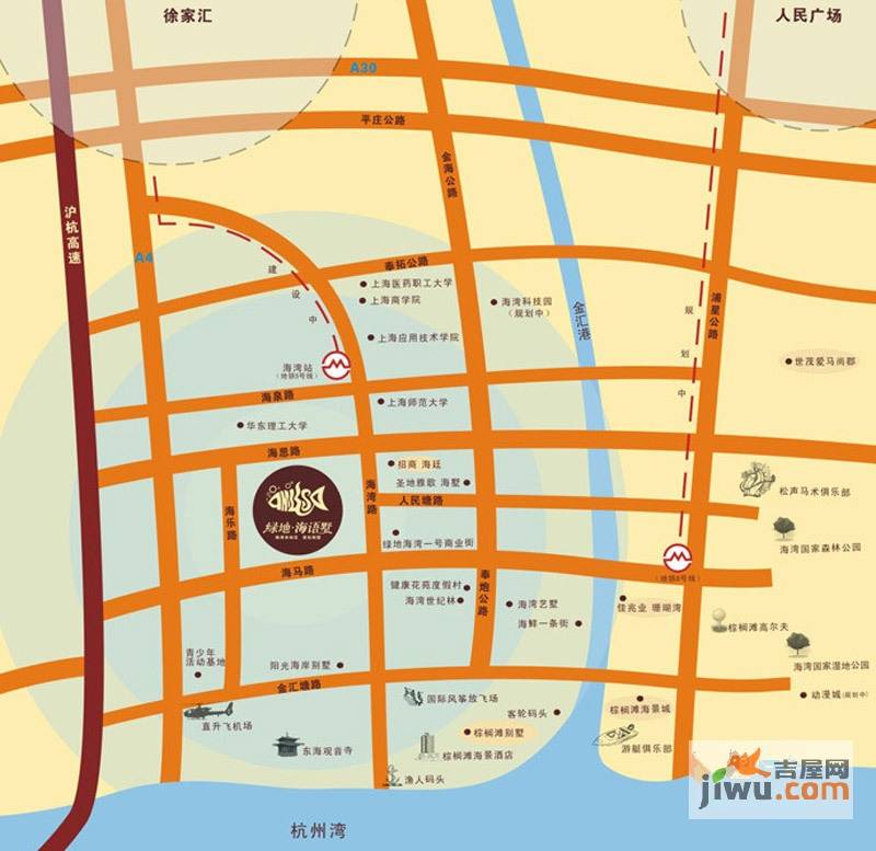 上海绿地香颂别墅位置交通图图片