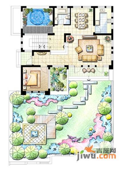 上海绿地香颂别墅3室2厅3卫180㎡户型图