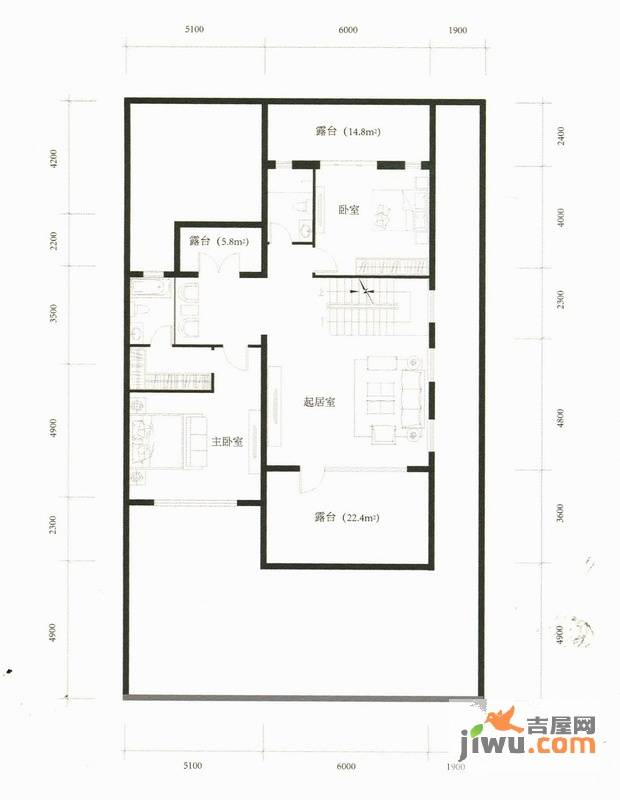 汉魏公馆2室1厅2卫350.9㎡户型图