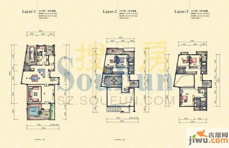 圣莫丽斯普通住宅374.4㎡户型图