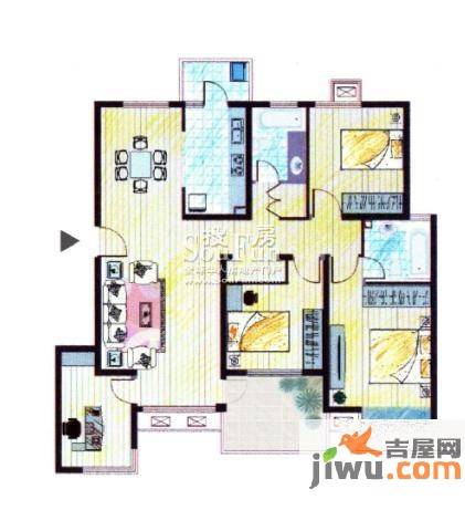 湖山新意3室2厅2卫139㎡户型图