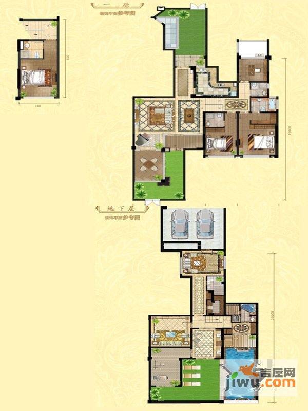 天裕人家一区2室1厅3卫153㎡户型图