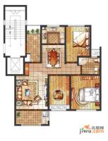 御湖佳苑3室2厅1卫104㎡户型图