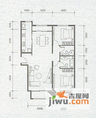 东亚世纪城·沁园2室2厅1卫114.2㎡户型图
