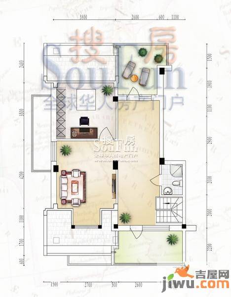 桃源山庄尊峪5室4厅2卫167.1㎡户型图