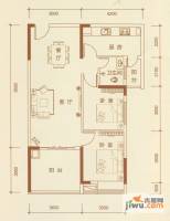 恒万西溪里2室2厅1卫95.3㎡户型图