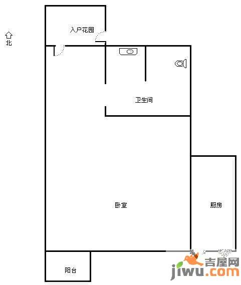 早安星城1室1厅1卫49㎡户型图