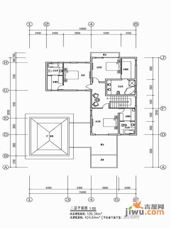 关山壹品5室3厅6卫424.6㎡户型图