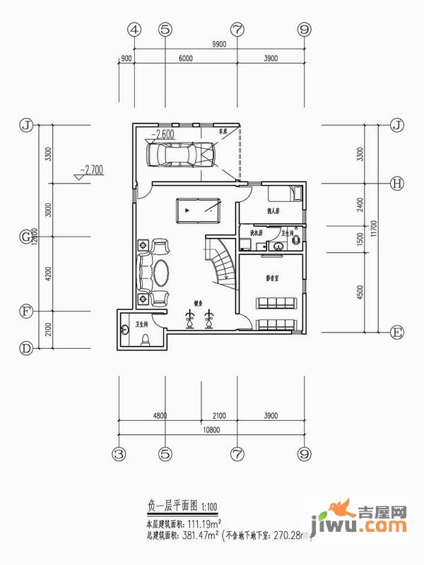 关山壹品5室4厅6卫381.5㎡户型图