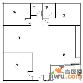 西子花苑3室2厅2卫134㎡户型图