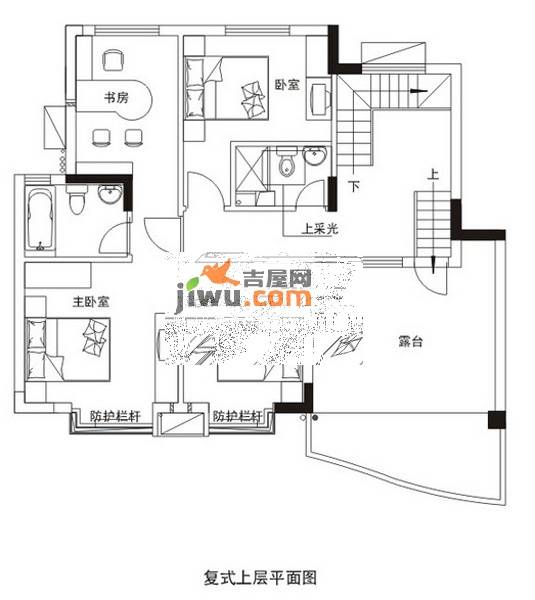 珠江花城4室1厅2卫189㎡户型图