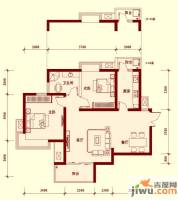 湘江世纪城2室2厅1卫89㎡户型图