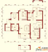 湘江世纪城3室2厅2卫116㎡户型图