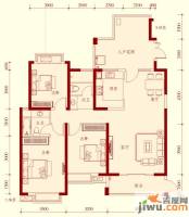 湘江世纪城3室2厅2卫134㎡户型图