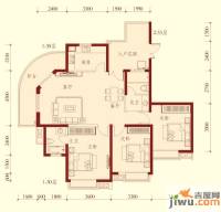 湘江世纪城3室2厅2卫135㎡户型图