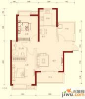 湘江世纪城2室2厅1卫91㎡户型图