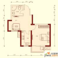 湘江世纪城1室1厅1卫48㎡户型图