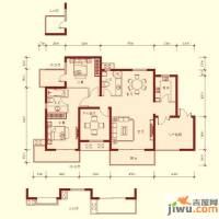 湘江世纪城3室2厅2卫136㎡户型图