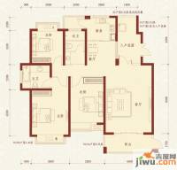 湘江世纪城3室2厅2卫130㎡户型图