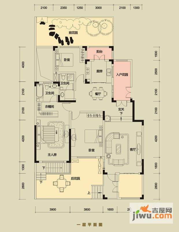 天麓3室2厅2卫164.2㎡户型图