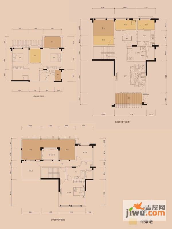 橘郡礼顿山5室2厅3卫200㎡户型图