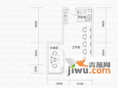 星大峰汇普通住宅56.2㎡户型图