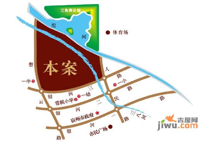 上河城位置交通图1
