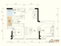 光华逸家2室2厅1卫71.6㎡户型图