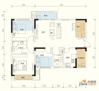 光华逸家3室2厅2卫95.8㎡户型图