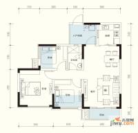 光华逸家3室2厅1卫90.7㎡户型图