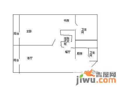 中奥江锦国际2室2厅2卫户型图