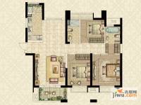 世茂江滨花园3室2厅2卫124㎡户型图