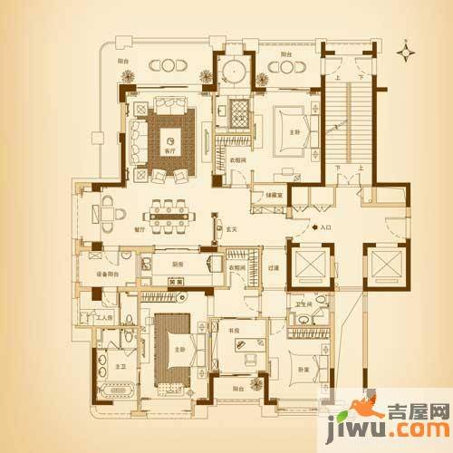 彩虹豪庭4室2厅2卫户型图