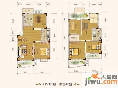 西城时代家园4室3厅2卫165.8㎡户型图