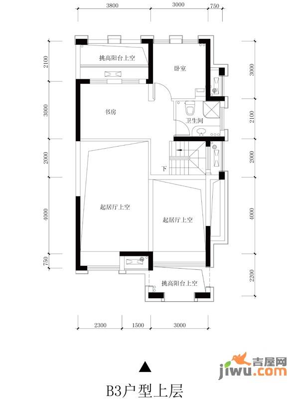 名城湖左岸5室2厅3卫139㎡户型图