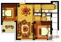 翡翠城靈峰苑2室2廳1衛86㎡戶型圖