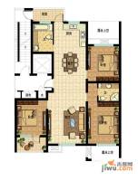 江南铭庭3室2厅2卫139㎡户型图