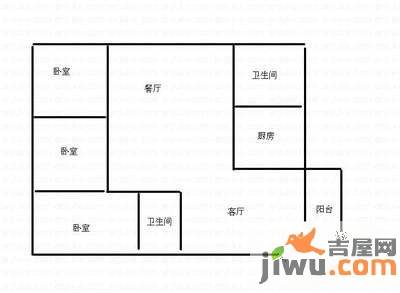 东立国际3室2厅2卫112㎡户型图